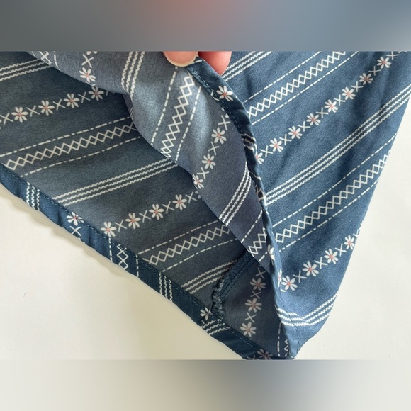 Lily Bleu Women’s Girls Blue Striped Lightweight Summer Dress with Lace Detail - Picture 9 of 11